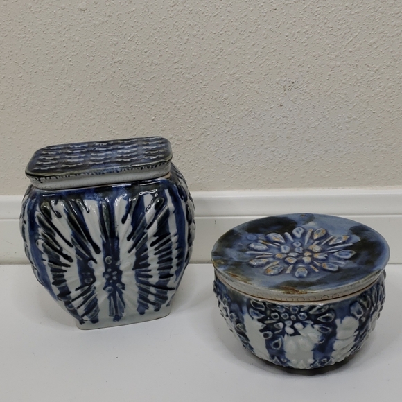 Anthropologie Other - NWT Anthropologie lid storage ceramic indigo